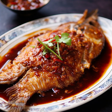 Fried fish carp : Generative AIの素材