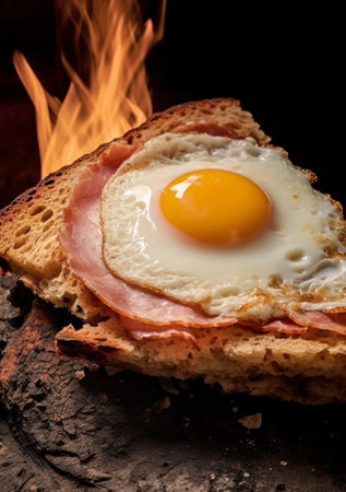 Dough egg ham peeled tomato : Generative AIの素材
