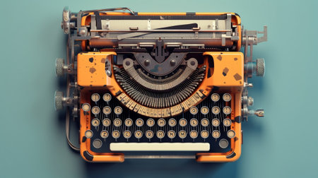 Details of an old retro typewriter vintage style dusty surfaces : Generative AIの素材