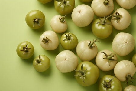 green tomatoes on the stalk : Generative AIの素材