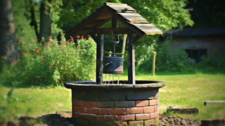 old hand pump for water extraction : Generative AIの素材