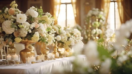 Flower wedding decoration : Generative AIの素材