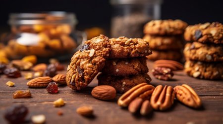 Healthy walnuts cookie : Generative AIの素材