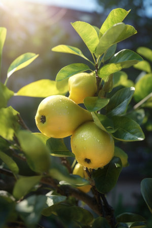 Quince blossom tree : Generative AIの素材