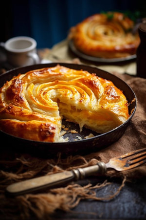 Pie with cabbage : Generative AIの素材