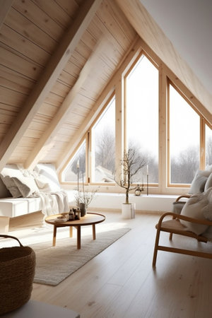 Window pitched roof : Generative AIの素材