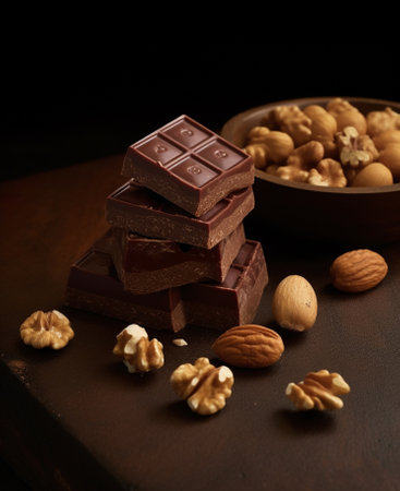 chocolate with nuts : Generative AIの素材