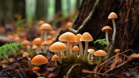 forest mushrooms : Generative AIの素材