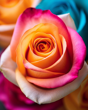 colorful roses : Generative AIの素材