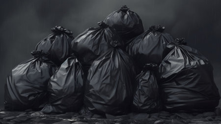 black plastic bucket on a pile : Generative AIの素材