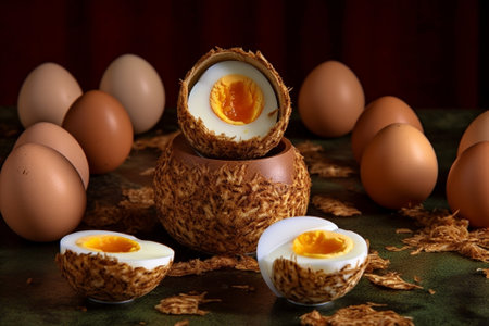 chicken and quail egg : Generative AIの素材
