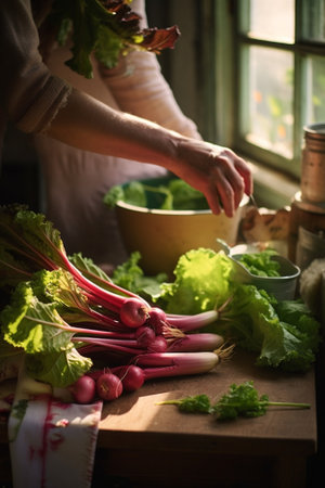 celery and beetroot : Generative AIの素材