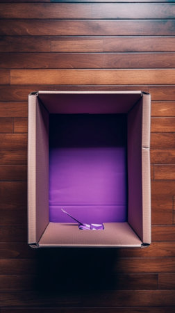 eggs in a box on a violet background : Generative AIの素材