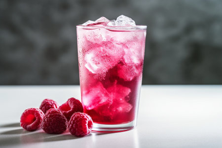 raspberry juice with ice : Generative AIの素材