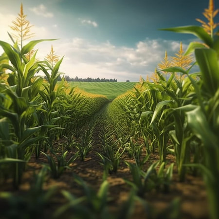 Corn field : Generative AIの素材