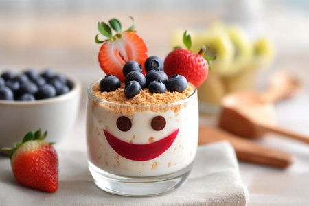 Healthy and fun food for kidschia pudding : Generative AIの素材