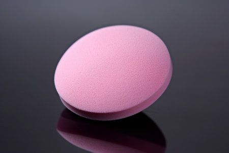 Pink makeup sponge and cosmetics makeup sets : Generative AIの素材