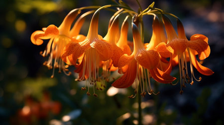 orange lilies in nature : Generative AIの素材