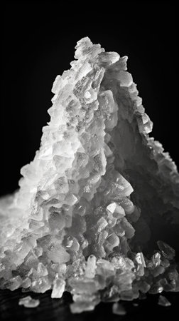 rock salt used for melting ice on roads : Generative AIの素材