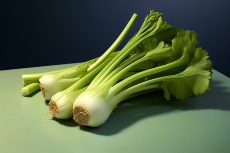 green onion and lettuce : Generative AIの素材
