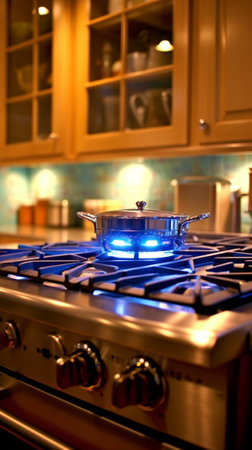 gas kitchen stove : Generative AIの素材