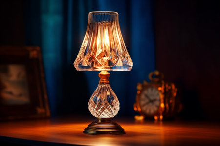 Beautiful retro luxury light lamp decor glowing : Generative AIの素材