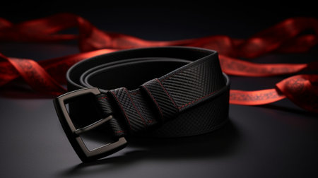 Black belt isolated on white background : Generative AIの素材