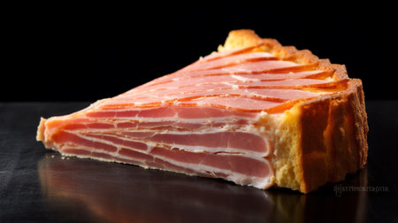 Jamon serrano A Spanish ham on white wooden beckground Smoked ham : Generative AIの素材