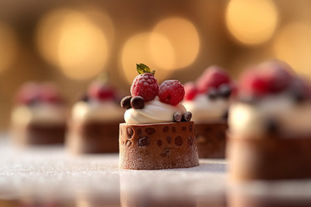 Mini chocolate cakes : Generative AIの素材