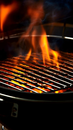 fire and grill for barbecue : Generative AIの素材