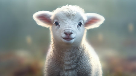 newborn lamb : Generative AIの素材