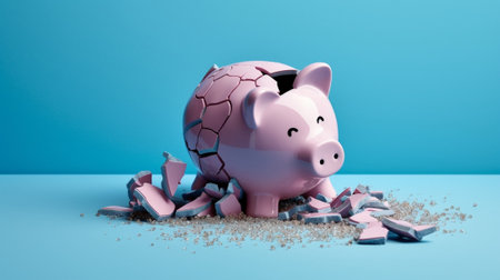 sick piggy bank : Generative AIの素材