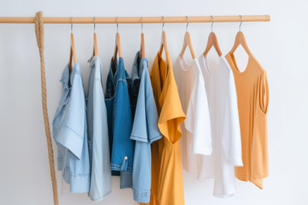 shirts and jeans on hangers : Generative AIの素材