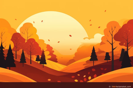 Autumn landscape Composition of natureAutumn landscape Composition of nature : Generative AIの素材