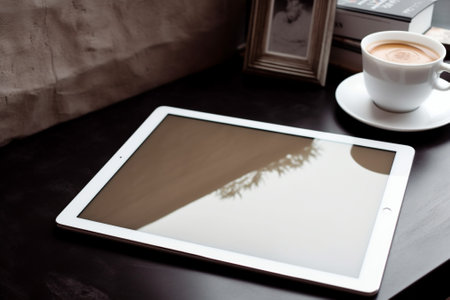 Digital tablet on the table : Generative AIの素材