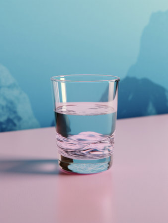 Glass and plastic cup with water : Generative AIの素材