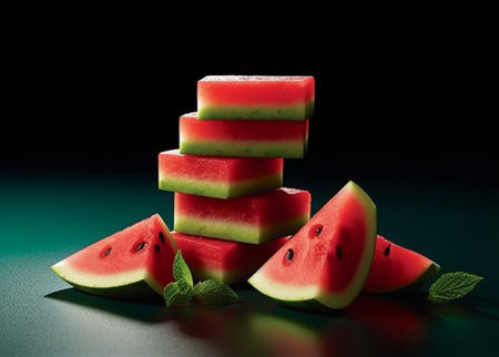 Slices of watermelon : Generative AIの素材