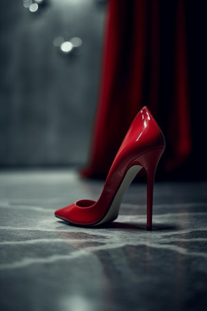 Women Red Shoes : Generative AIの素材