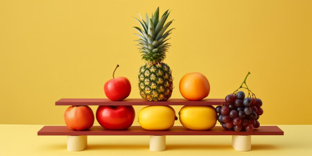 different kinds of fruit nicely arranged : Generative AIの素材