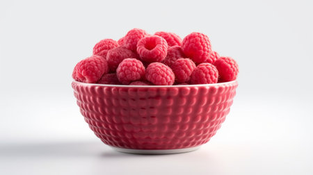 fresh raspberry in a plate : Generative AIの素材