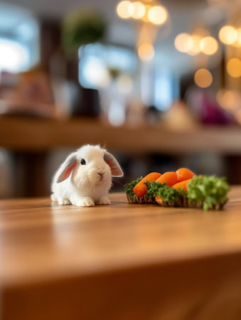 toy rabbit collects carrots : Generative AIの素材