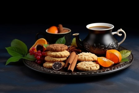 cookies and tea from the fruit : Generative AIの素材