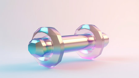 silver colored dumbbells : Generative AIの素材