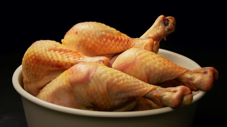 turkey drumsticks in an earthenware : Generative AIの素材