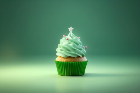Christmas cupcake Christmas tree : Generative AIの素材