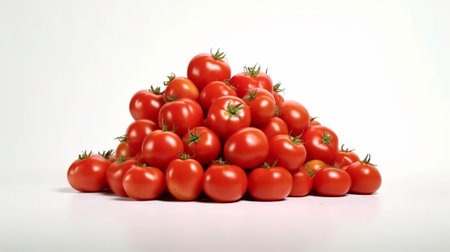 Delicious red tomatoes A pile of tomatoes : Generative AIの素材