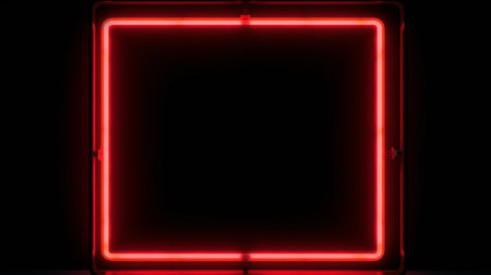 Hanger Neon Sign Light Neon red light in the form of a hanger on black background : Generative AIの素材