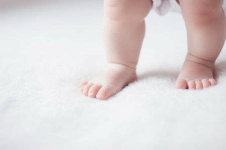 the leg of a newborn baby High quality photo : Generative AIの素材