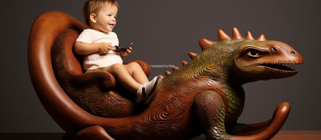Childrens rocking chair : Generative AIの素材
