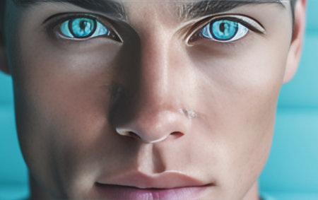 baby blue eyes : Generative AIの素材